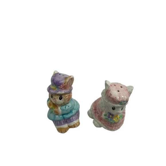 1994 Mercuries | Ceramic Bunnies Garden Easter Kids  | Salt Pepper Shakers - Picture 15 of 16